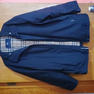 Burberry navy jacket coat size L
